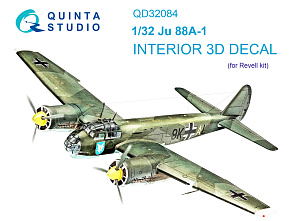 3D Декаль интерьера кабины Ju 88A-1 (Revell)