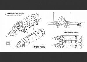 Дополнения из смолы 1/72 Двухпостовый балочный держатель с блоками НАР Б-8М (Advanced Modeling)