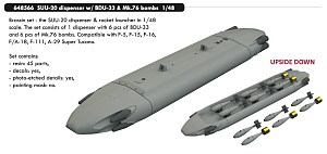 Дополнения из смолы 1/48 Диспенсер SUU-20 с бомбами BDU-33 и Mk.76