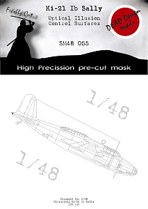 Mitsubishi Ki-21-Ib 'Sally' 3D/optical illusion paint mask for control surfaces (ICM kits)