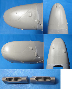 Дополнения из смолы 1/48 A-26B/B-26K 8-пулеметный нос и заборники (for ICM) (Vector)