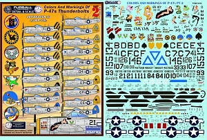 Декаль 1/48 Colors and Markings of Republic P-47N Thunderbolt (Furball Aero-Design)