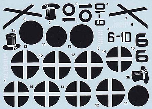 Декаль 1/72 Messerschmitt Bf-109B / 2 decal versions Legion Condor in Spain (AML)