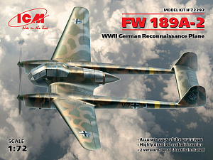 Сборная модель 1/72 Focke-Wulf Fw-189A-2 WWII German Reconnaissance Plane  (ICM)