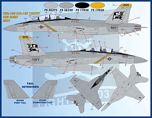 Декаль 1/48 Air Wing All-Stars Super Hornets Part IV (Furball Aero-Design)