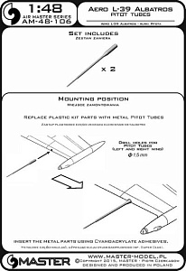 Дополнения из латуни 1/48 ПВД для самолета Aero L-39C Albatros