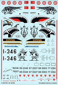 Декаль 1/32 McDonnell F-4E/ETM RF-4E/ETM Phantom II Turkish Air Force  (Techmod)