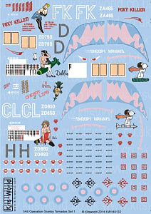 Декаль 1/48 Desert Storm Panavia Tornado GR.1B ''Foxy Killer' (Kits-World)