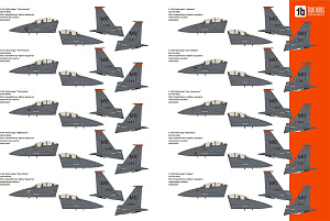 Декаль 1/48 McDonnell F-15E Strike Eagle Nose art from the Tigers of Mountain Home AFB  (Two Bobs)