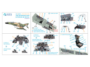 3D Декаль интерьера для F-4D early Phantom II (Academy) (с 3D-печатными деталями)