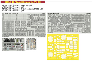 Фототравление 1/48 Douglas DB-7 Boston III British version (для модели Hong Kong Models kits)