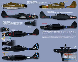 Декаль 1/32 Northrop P-61A/P-61B Black Widow  (Zotz)