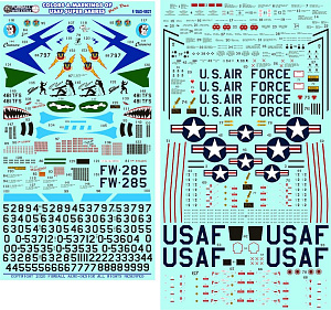 Декаль 1/72 Colors & Markings of USAF Super Sabres (Furball Aero-Design)
