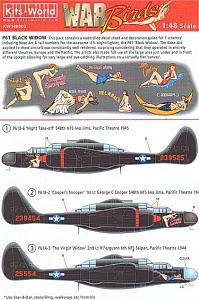 Декаль 1/48 Northrop P-61A/P-61B 'Black Widow' (7) (Kits-World)