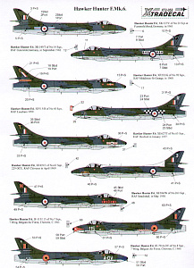 Декаль 1/72 Hawker Hunter F.6 (13) (Xtradecal)