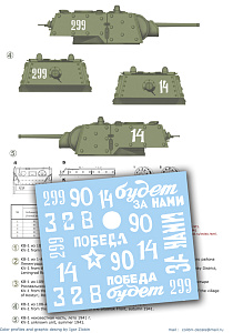 Декаль 1/35 KV-1 (w/Applique Armor) Part I (Colibri Decals)