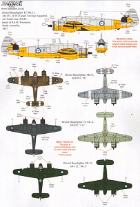 Декаль 1/48 Bristol Beaufighter Mk.X, TF Mk.X, Mk.21, TT Mk.21 (5) (Xtradecal)