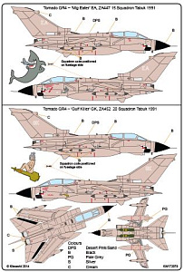 Декаль 1/72 Desert Storm Panavia Tornado (Kits-World)