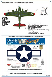 Декаль 1/32 Boeing B-17G Flying Fortress 42-31678 'Little Patches' (Kits-World)