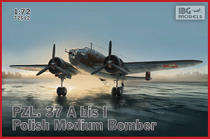 Сборная модель 1/72 PZL P.37A bis I Los twin tail fins Polish Bomber Plane (IBG Models)