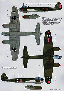 Декаль 1/32 Junkers Ju-88A-1 (2) (Techmod)