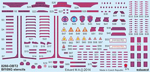 Декаль 1/48 Bf 109G stencils (EDU)