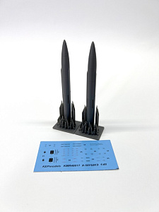 Дополнения из смолы 1/48 Ракеты Х-58ушкэ 2 шт. (KepModels)/ МиГ-25, Су-22, Су-24, Су-25, Су-57