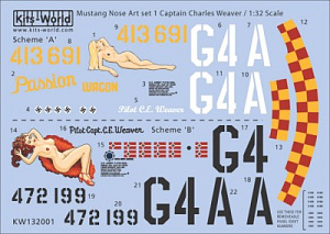Декаль 1/32 North-American P-51D Mustang (2) (Kits-World)