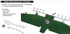 Дополнения из смолы 1/72 Разбрасывательные штанги самолёта Let Z-37A (Eduard kits)