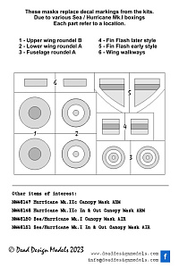 Hawker Sea Hurricane Mk.I canopy masks (designed to be used with Airfix kits)