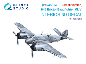 3D Декаль интерьера кабины Bristol Beaufighter Mk.VI (Tamiya) (малая версия)