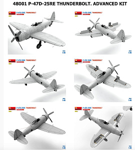 Сборная модель 1/48 Republic P-47D -25RE Thunderbolt ADVANCED KIT (Mini Art)