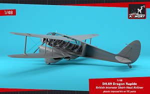 Сборная модель 1/48 de Havilland DH.89A Dragon Rapide Railway Air Services (Armory)