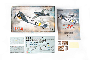 Сборная модель 1/72 Messerschmitt Bf-109G GUSTAV pt. 2 DUAL COMBO (Eduard kits)