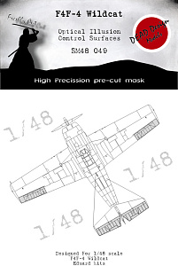 Grumman F4F-4 Wildcat Control Surfaces 3D/optical illusion paint mask for control surfaces (Eduard)