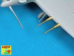 Дополнения из латуни 1/72 Оружие для британского истребителя Hurricane Mk.II: 4 пушки Hispano 20 мм