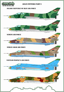 Декаль 1/72 Asian Fitters Part I  (Model Maker Decals)