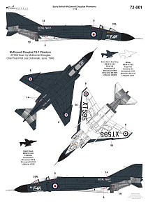 Декаль 1/72 Early British McDonnell-Douglas Phantoms (Ram Modelsl)