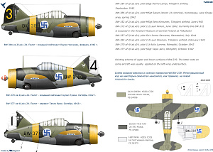 Декаль 1/72 BW-239 Finnish aces (Colibri Decals)