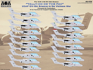 Декаль 1/48 USAF North-American/Rockwell OV-10D Broncos in the Vietnam War (AOA Decals)