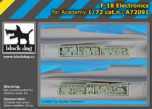 Дополнения из смолы 1/72 McDonnell-Douglas F/A-18 Hornet electronics (для модели Academy)