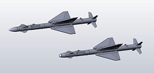 Дополнения из смолы 1/32 Ракета Р-24Т + АПУ-23М 2 шт. комплект (KepModels)
