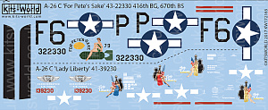 Декаль 1/72 Douglas A-26C Douglas invader (Kits-World)