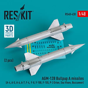 Дополнения из смолы 1/48 AGM-12B Bullpup A missiles (2 pcs) (ResKit)