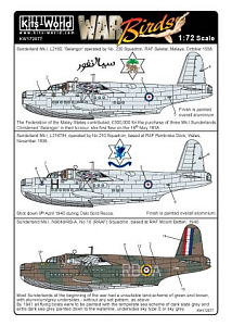 Декаль 1/72 Short Sunderland Mk.I (Kits-World)