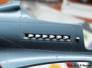 Дополнения из смолы 1/48 Выхлопные патрубки для P-39N/Q Airacobra (для Eduard) (A.M.U.R.Reaver)