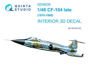 3D Декаль интерьера кабины CF-104 Late (Kinetic)