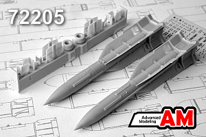Дополнения из смолы 1/72 Р-33 Авиационная управляемая ракета «Воздух-воздух» (Advanced Modeling)/ МиГ-31