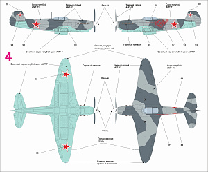 Сборная модель 1/48 Предзаказ Квинта на сборную модель Як-7Б Поздний (Звезда)