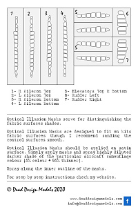 Mitsubishi A6M5/A6M7/A6M8/A6M2-K Reisen 3D/optical illusion paint mask for control surfaces Hasegawa